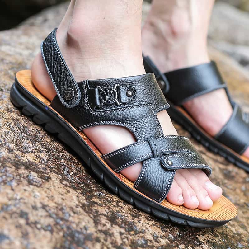 صندل مردانه شیک؛ چرم طبیعی مصنوعی زیره (EVA P.U)