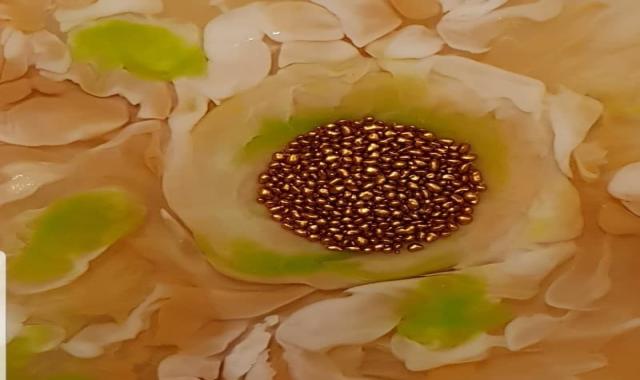 تابلو رزین گل؛ قاب دار سطح صاف دکوراسیون لاکچری Resin