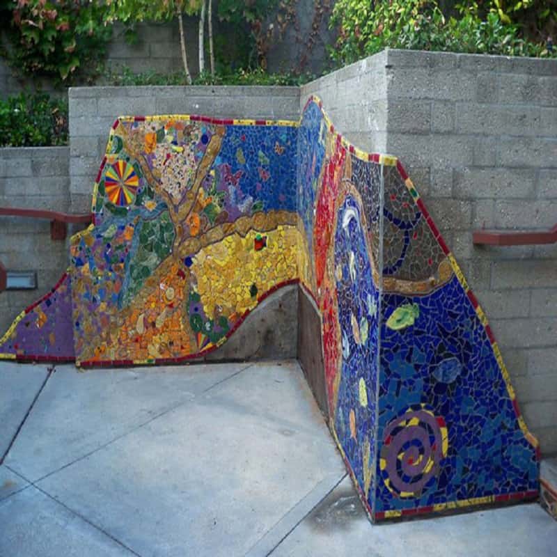 کاشی شکسته دیوار حیاط (معرق) قصر مساجد 3 طرح گل حیوانات سنتی