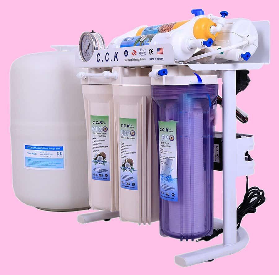 دستگاه تصفیه آب گیاهی؛ رومیزی زیرسینک اسمز معکوس 12 لیتری