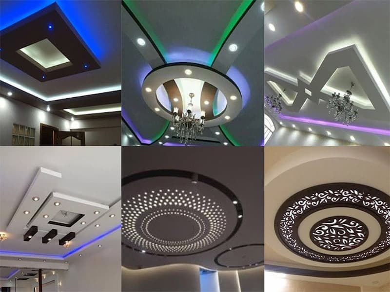 کناف سقف آشپزخانه مدرن؛ مجلل مقاومت بالا رنگبندی متنوع 1 متری