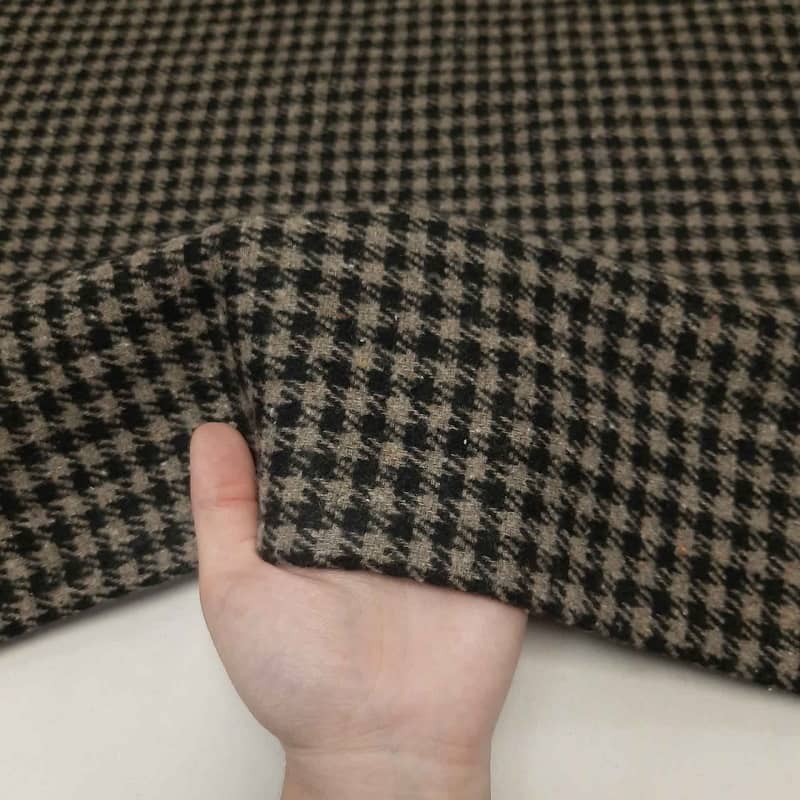 پارچه کشمیر چهارخونه ریز؛ لباس زمستانه رنگ ثابت نرم لطیف feminine