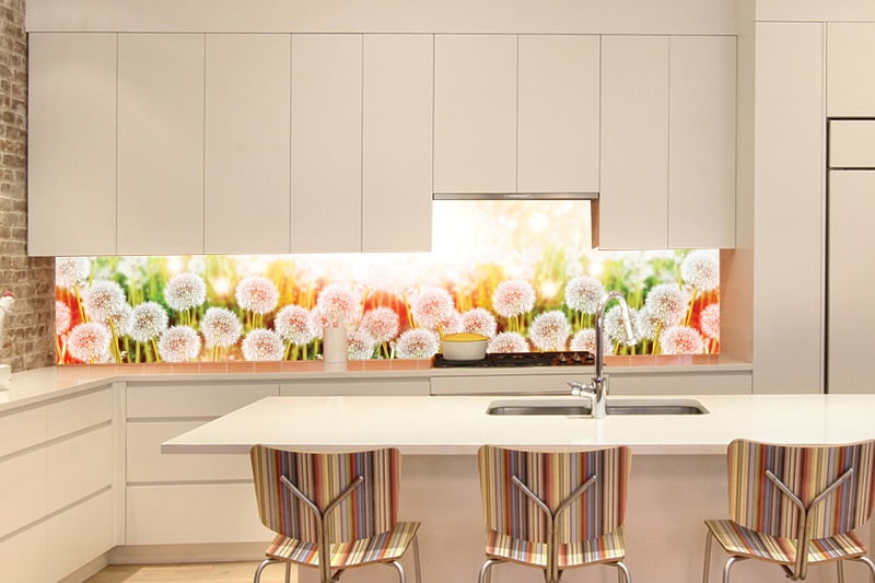 کاشی بین کابینتی طرح گل؛ پرسلان دوام بالا نفوذ ناپذیر (60*60 25*25 40*120)