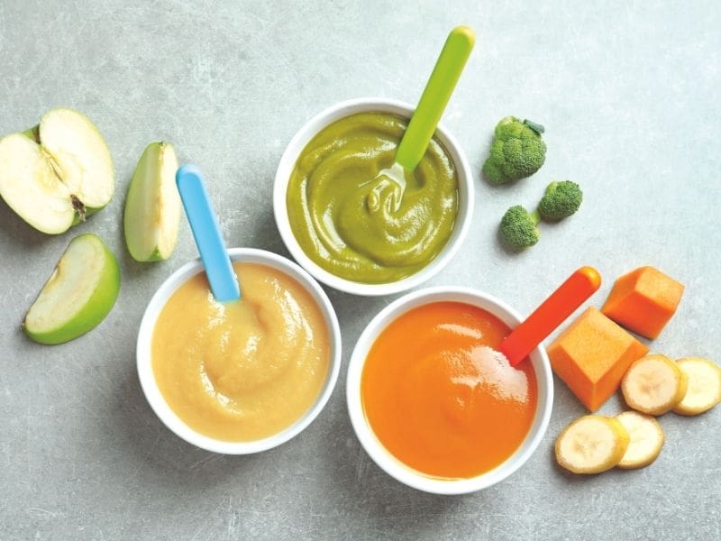 پوره میوه کودک؛ آناناس گلابی سیب حاوی پتاسیم ویتامین B6