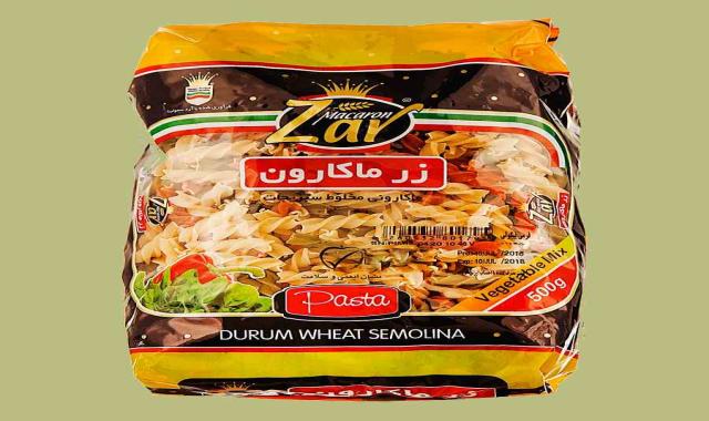 پاستا زر ماکارون؛ آرد سمولینا (لوله ای صدفی) 2 سال انقضاء Italia