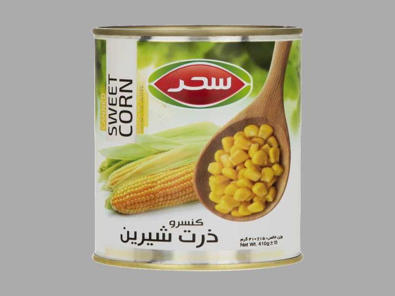 کنسرو ذرت شیرین سحر؛ ارگانیک درشت درمانی استاندارد اصولی ساخت Iran