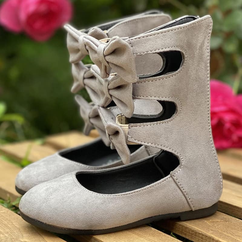 صندل گلادیاتور بچه گانه؛ چرم مصنوعی تسمه ای زیپی sandal