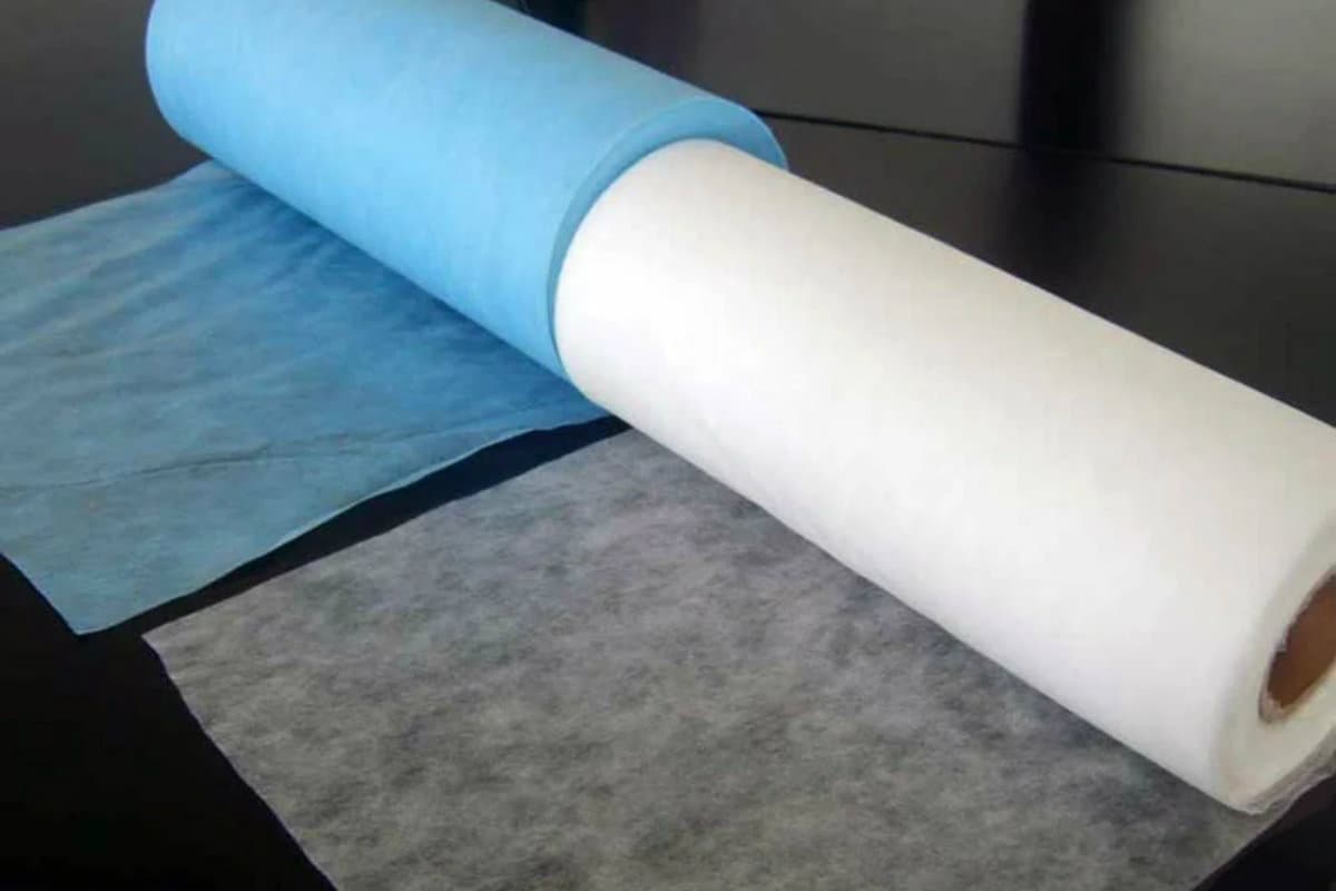 پارچه یکبار مصرف بیمارستانی (اسپان باند) پلی استر 3 رنگ آبی سفید سبز