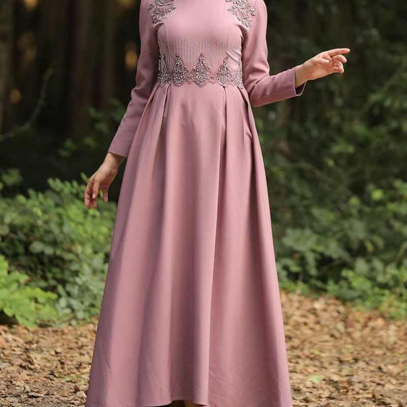 لباس مجلسی پوشیده بلند؛ صورتی مشکی سرمه ای 2 جنس پولکی مخمل