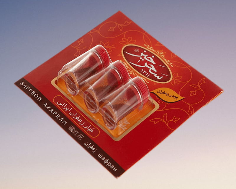 زعفران سحرخیز مقدار 4 گرم؛ خورشت ماست مسقطی شیشه ای فلزی Saharkhiz