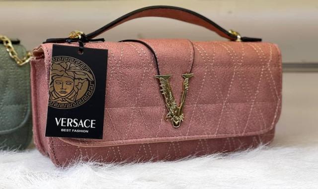 کیف چرم ورساچه؛ دوشی پالتویی 2 رنگ مشکی قهوه ای تولید Italy