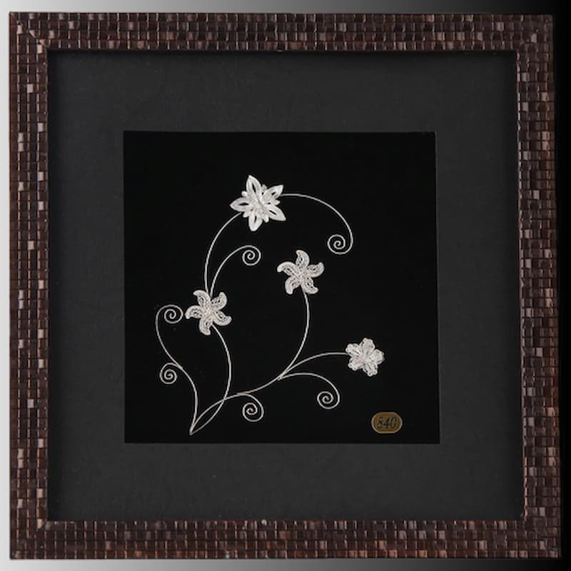 تابلو نقره مظفریان؛ صنایع دستی فلز ابعاد (60*30) سانتی متر