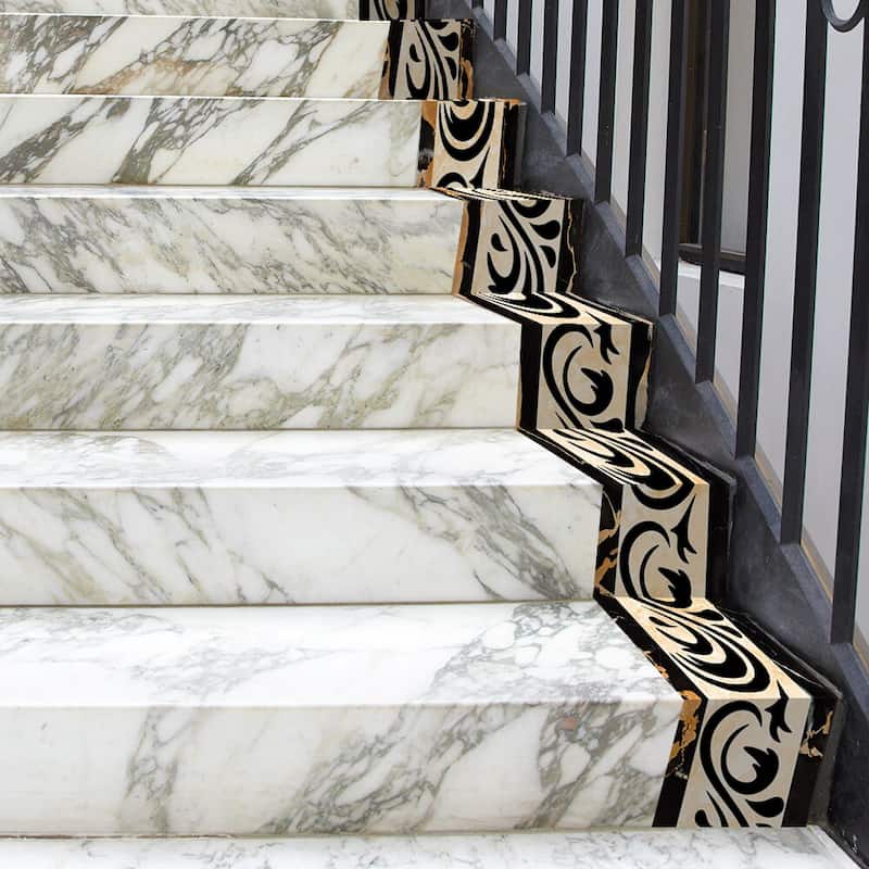 سنگ راه پله سفید؛ تراورتن مرمر ماندگاری بالا stones