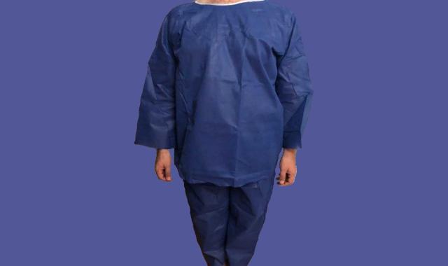 گان یکبار مصرف آزمایشگاهی؛ عدم انتقال باکتری الیاف همگن Blue