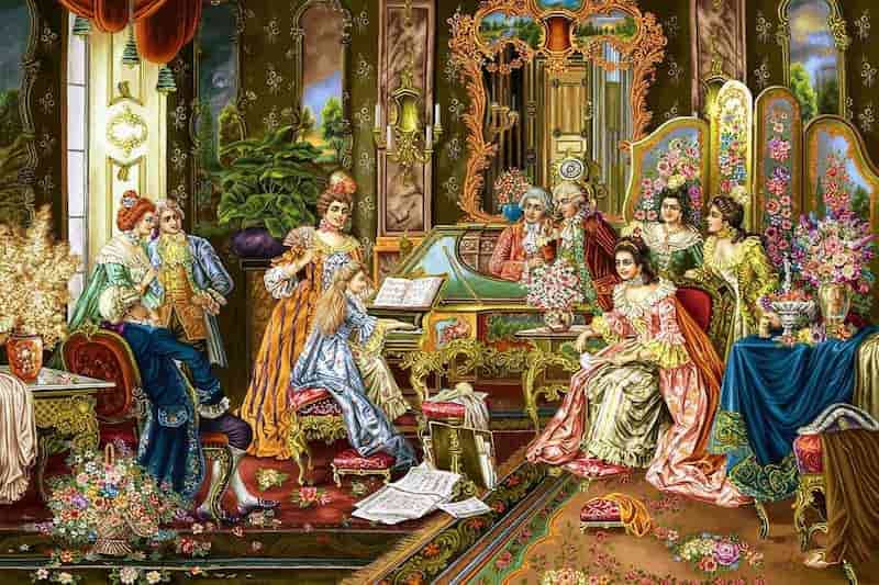 تابلو فرش جواهر فروش؛ نخ ابریشم ابعاد (77*114) سانتی متر