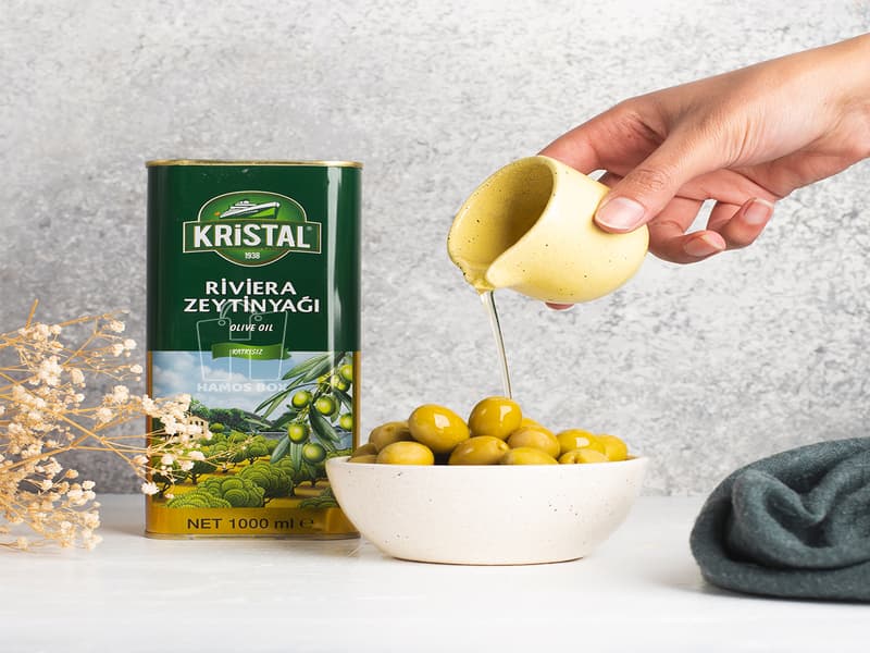 روغن زیتون کریستال 1 لیتری؛ فرابکر بدون پالم دارای آنتی اکسیدان Crystal