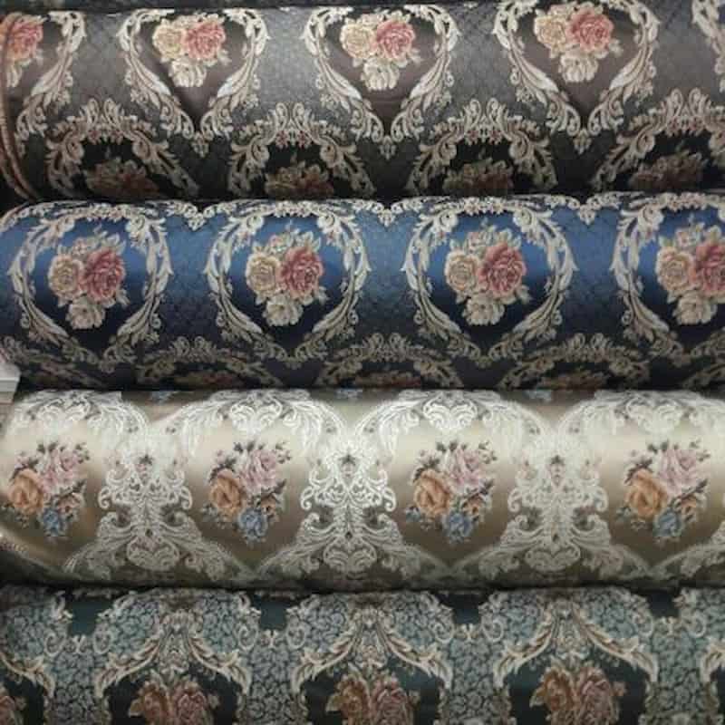 پارچه مبلی ارشیا بافت یزد؛ الیاف بادوام 2 رنگ مشکی سفید