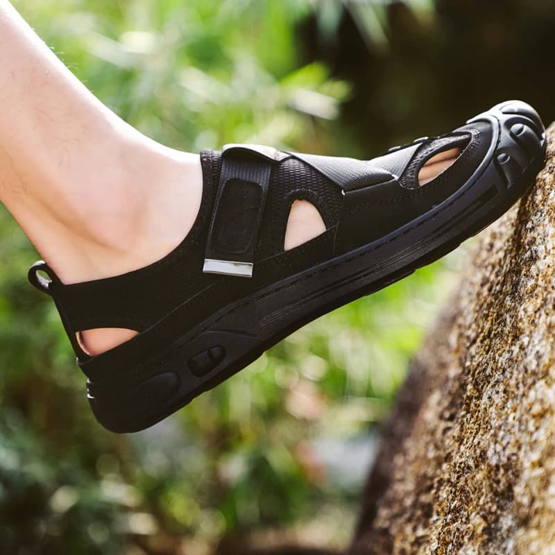 صندل کله گاوی؛ اسپرت چرم مصنوعی برزنت 2 نوع سگکی کششی PU