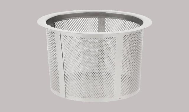توری فلزی چای؛ استیل کوچک بزرگ 2 شکل استوانه ای ساده