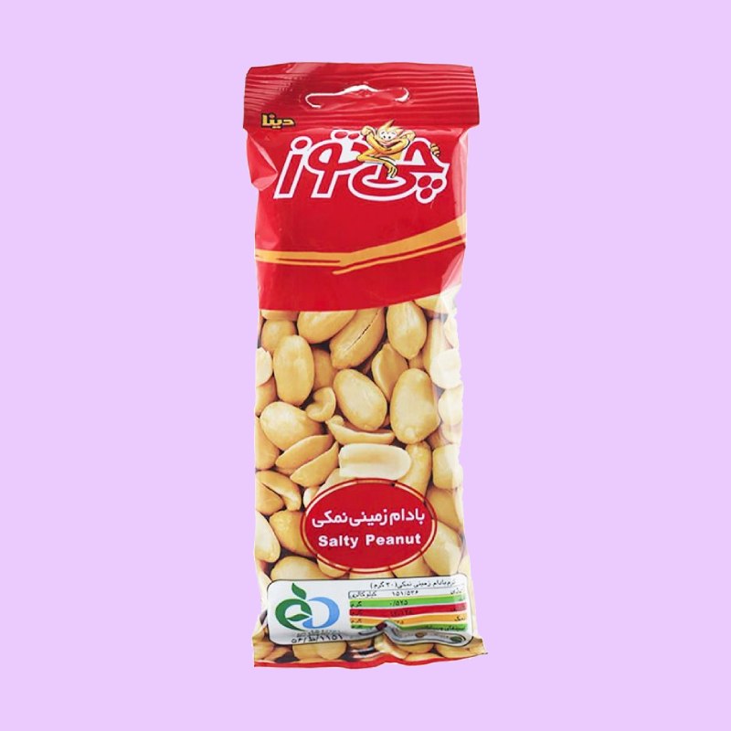 مغز بادام زمینی چی توز؛ سرکه ای فلفلی نمکی حاوی اسید پانتوتنیک Manganese