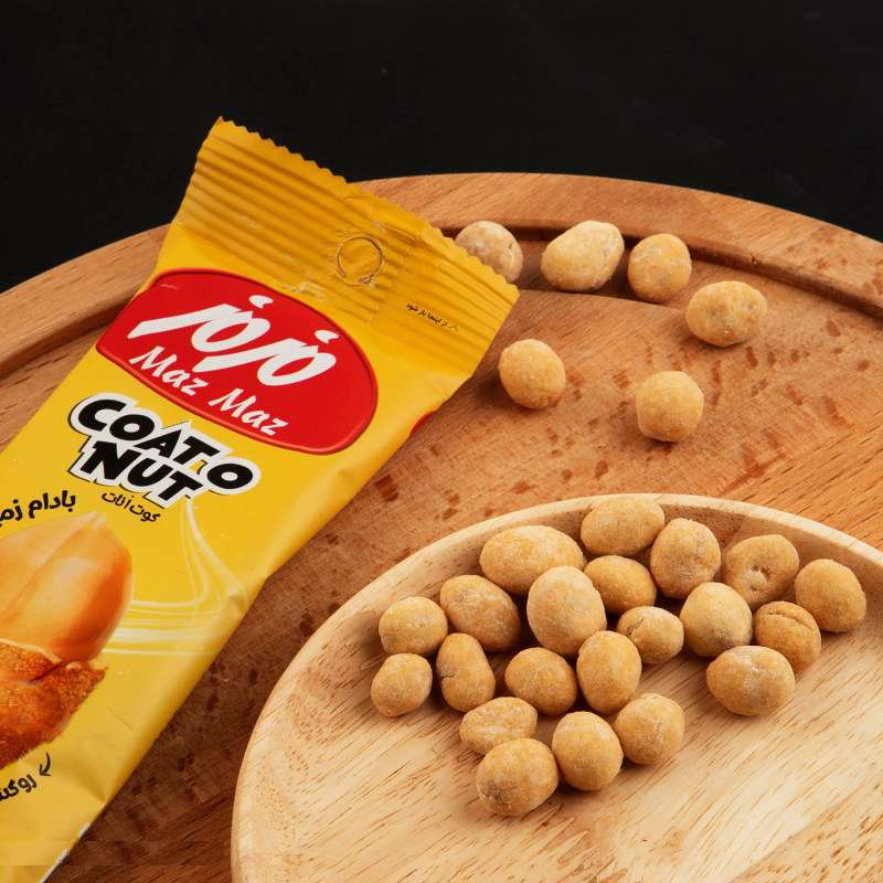 بادام زمینی روکش دار پنیری مزمز؛ تنقلات انرژی زا (فسفر مس ویتامین B6) 40 گرم