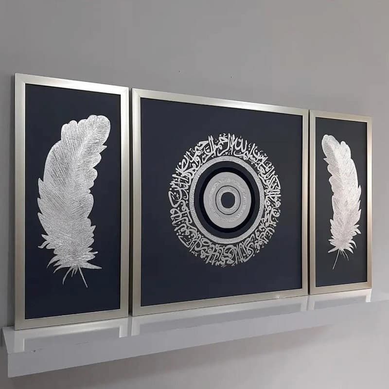 تابلو نقره 4 قل؛ شیشه ای شفاف 5 تیکه Panel