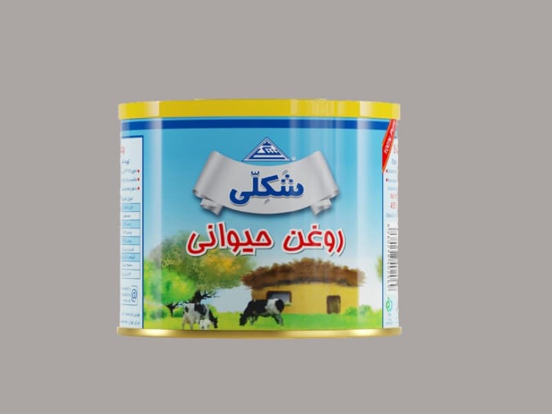 روغن حیوانی شکلی؛ حلبی کم کالری ترانس پایین (250 450 900) گرمی