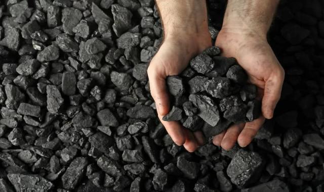 زغال سنگ خام (کانی رسوبی) رنگ سیاه Raw coal