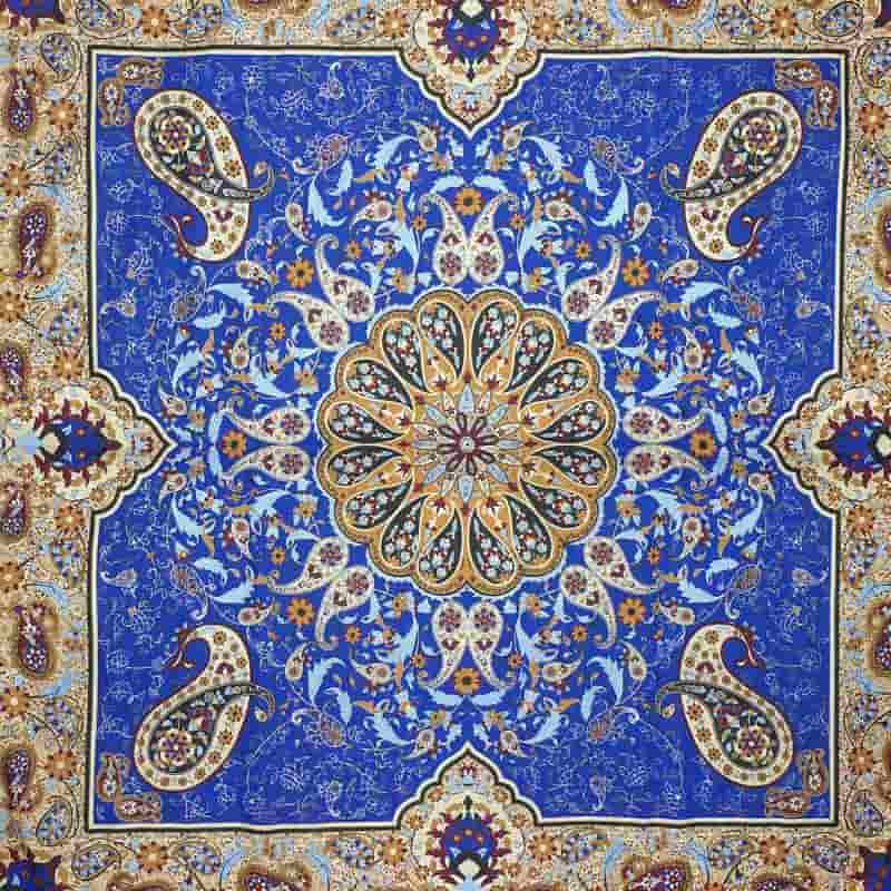 ترمه ابریشم؛ تهیه رومیزی بافت متراکم سایز 100*100 سانتی متر silk