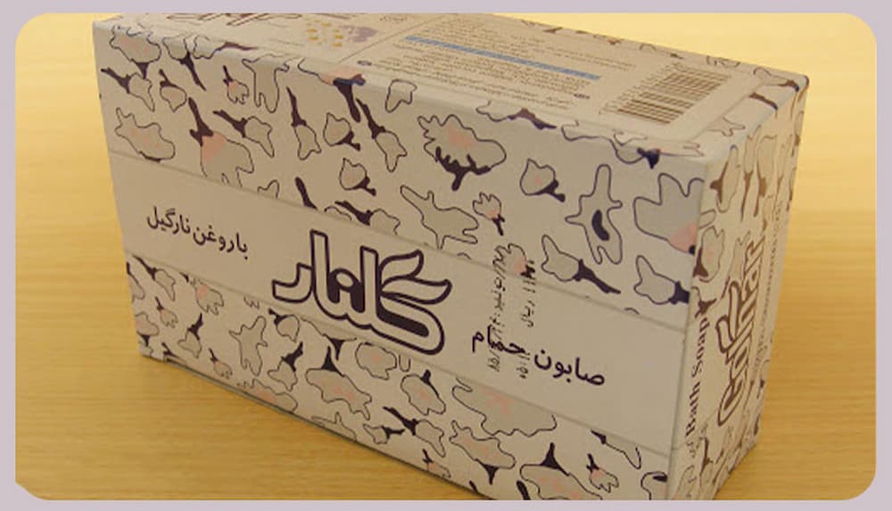 صابون گلنار جعبه ای؛ سبز زرد 110 گرمی شسشتوی بدن لباس تولید Iran