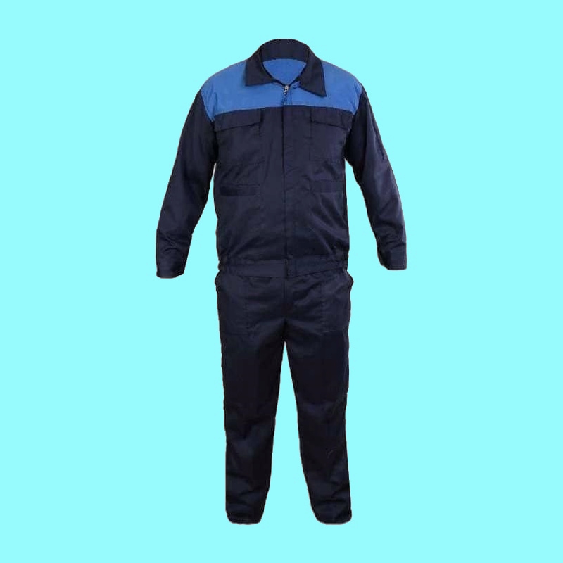 لباس کار مدل ایران خودرویی؛ فلامنت یک تکه سرهمی سرمه ای Blue