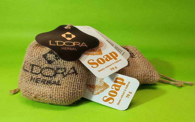 صابون گیاهی لدورا (شوینده) آب رسان روغن نارگیل حاوی ویتامین A E