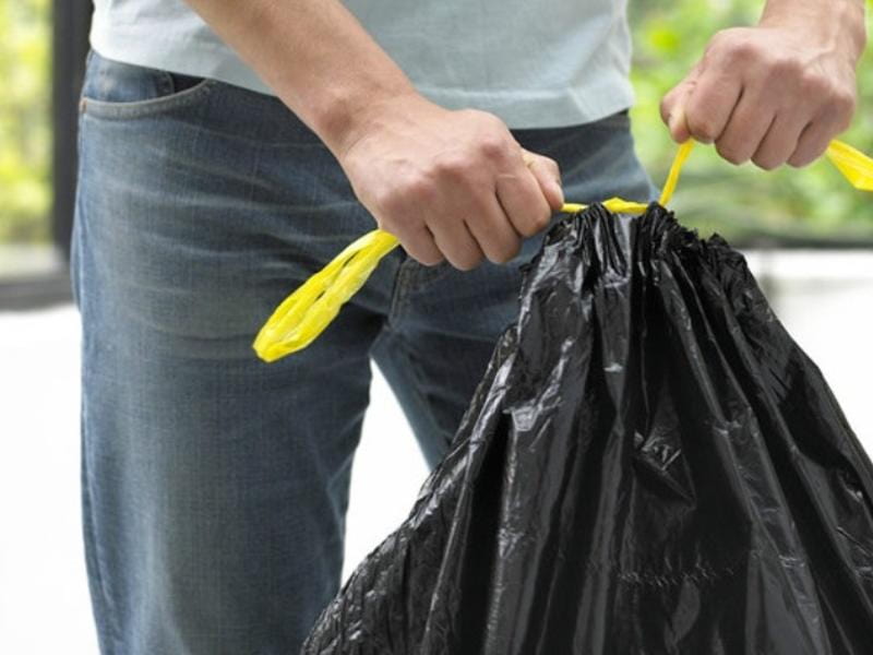 کیسه زباله متوسط پنگوئن؛ بنددار بازیافتی 3 رنگ مشکی زرد آبی Nylon