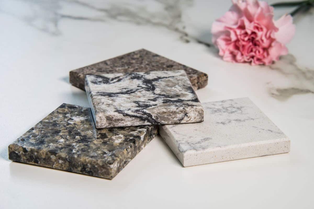 سنگ کورین مصنوعی؛ پلیمر اکریلیکی معدنی خاکستری سفید (6 12 16) میلیمتر