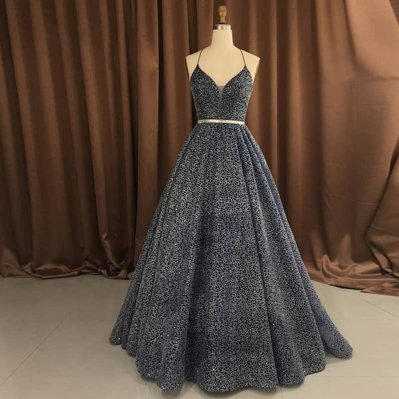 لباس مجلسی کوتاه پولکی؛ دست دوز صدفی کرمی صورتی طلایی سایز 38 تا 52