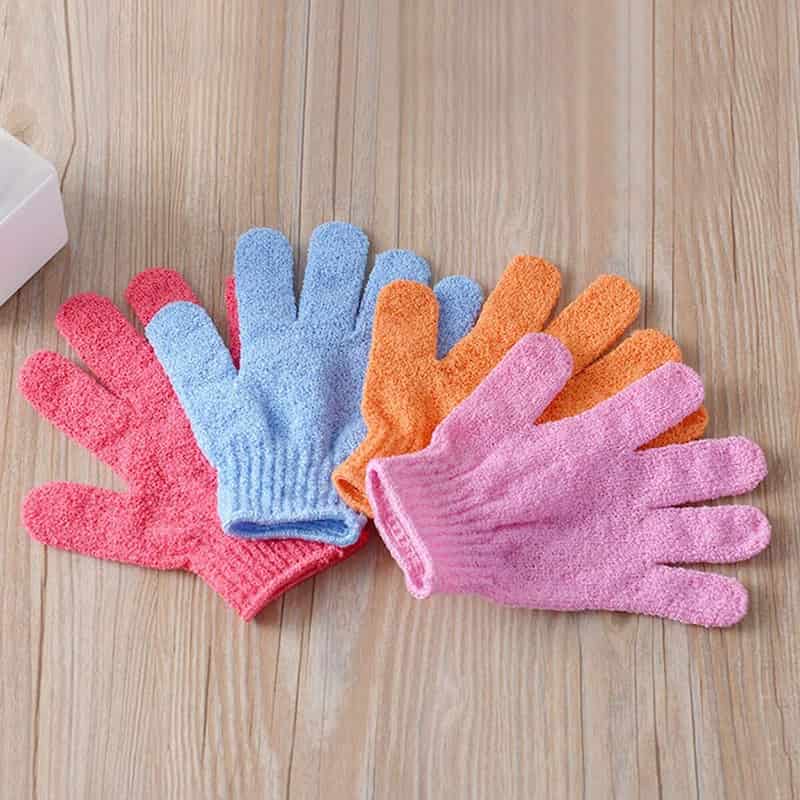 دستکش حوله ای؛ پنبه برش فلزات ریخته گری 3 رنگ صورتی نارنجی آبی gloves