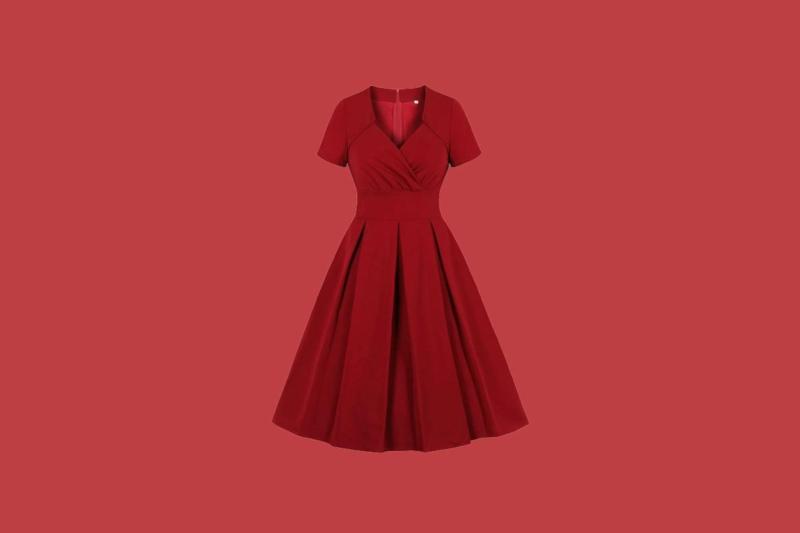 لباس مجلسی کوتاه دخترانه؛ صورتی طلایی صدفی سایز (38 52) حریر ساتن