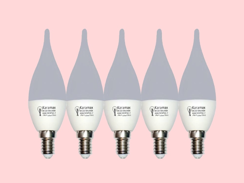 لامپ اشکی کارامکس (چراغ الکتریکی) معمولی فیلامنتی جنس آلومینیوم (7 12) وات