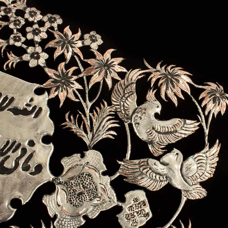 تابلو قلم زنی با قاب خاتم؛ طلا برنج طبیعت شاهنامه عاشقانه هندسی Esfahan