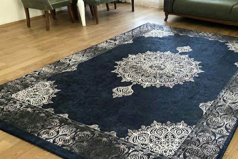 روفرشی کشدار رنگ سرمه ای؛ شستشو آسان کم وزن محافظ فرش Iran