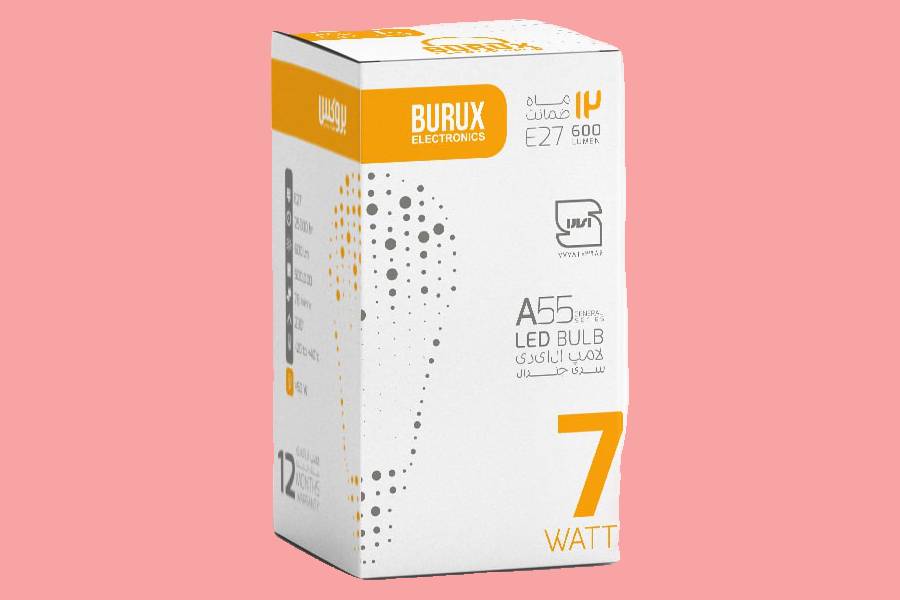 لامپ ال ای دی 10 وات بروکس؛ حبابی کم مصرف (رادمان بالا) گرمادهی پایین