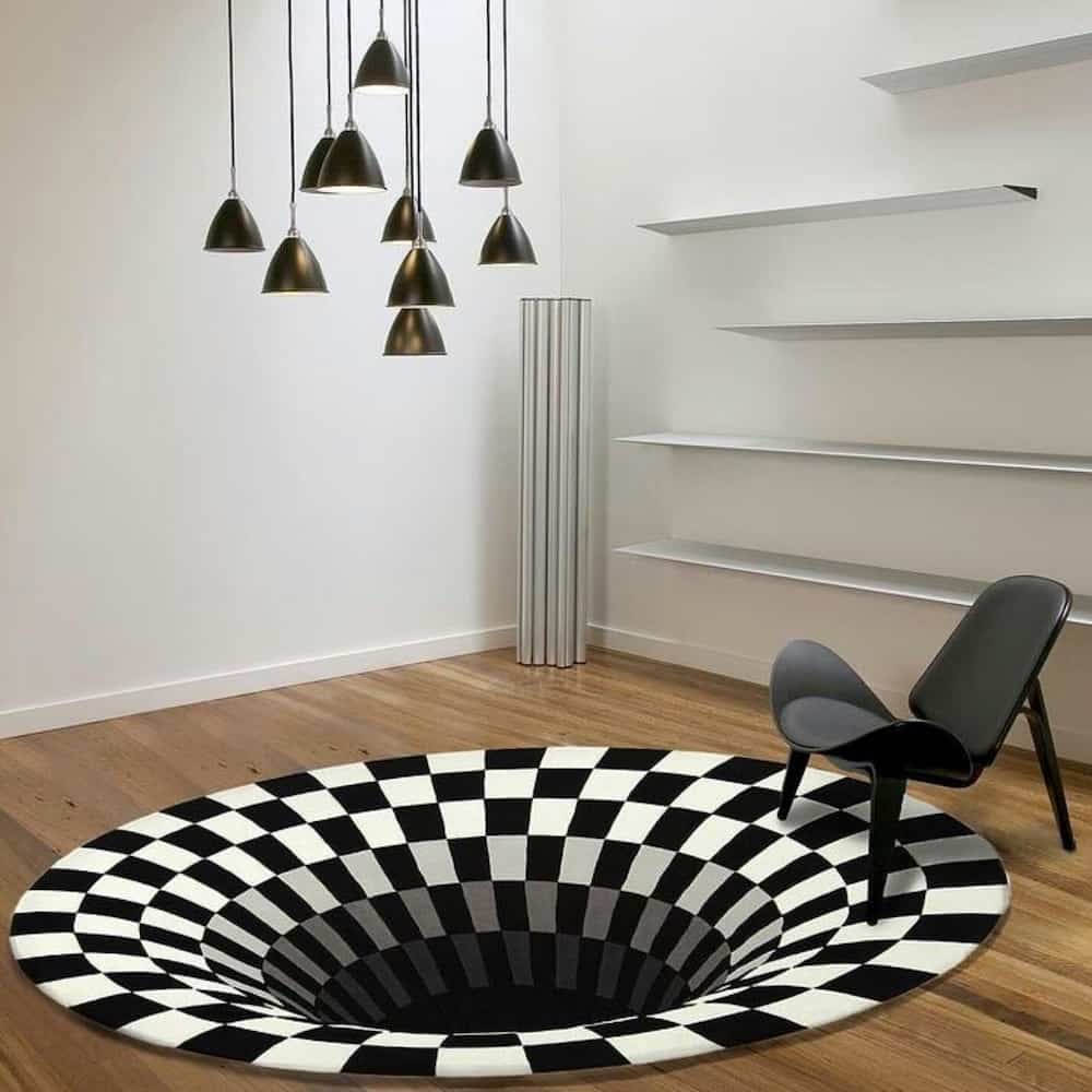 گلیم فرش سه بعدی؛ فانتزی اتاق نشیمن سالن آشپزخانه (6 12 24) متری