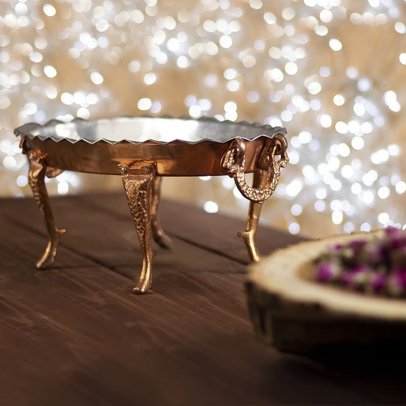 میوه خوری مسی سه پایه؛ نانو (دکوری پذیرایی) مقاوم اکسیداسیون