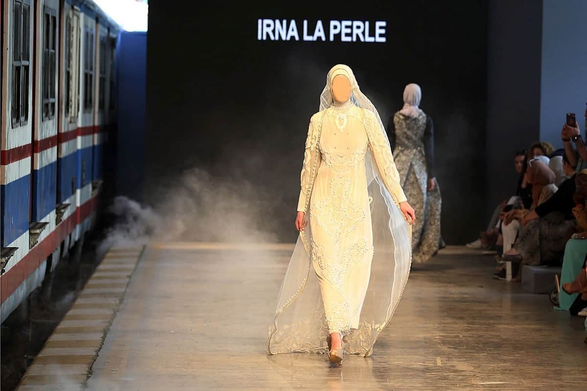 لباس مجلسی با حجاب؛ کلوش کرواتی 3 جنس ساتن حریر Georgette