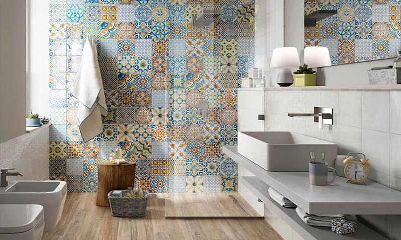 کاشی سرامیک الوند شیراز؛ کرم قهوه ای طوسی مات 2 نوع طرحدار ساده tile