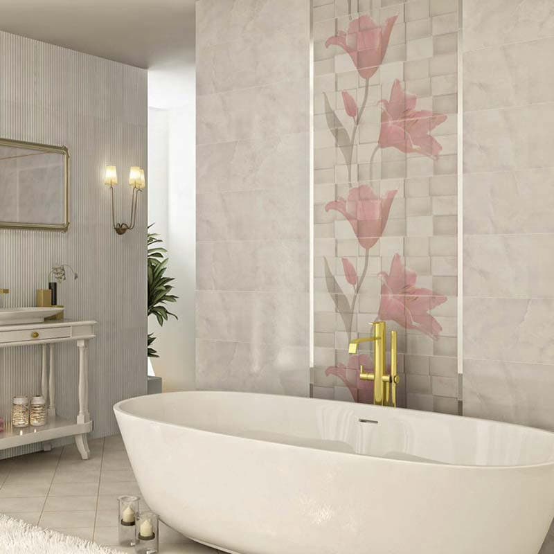 کاشی سرامیک الوند اصفهان؛ لعاب فاقد سرب دیجیتالی 3 رنگ استخوانی بژ طوسی