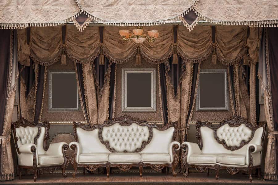 مبل سلطنتی مدرن؛ صنعتی دستی 3 رنگ طلایی آبی صدفی Iran