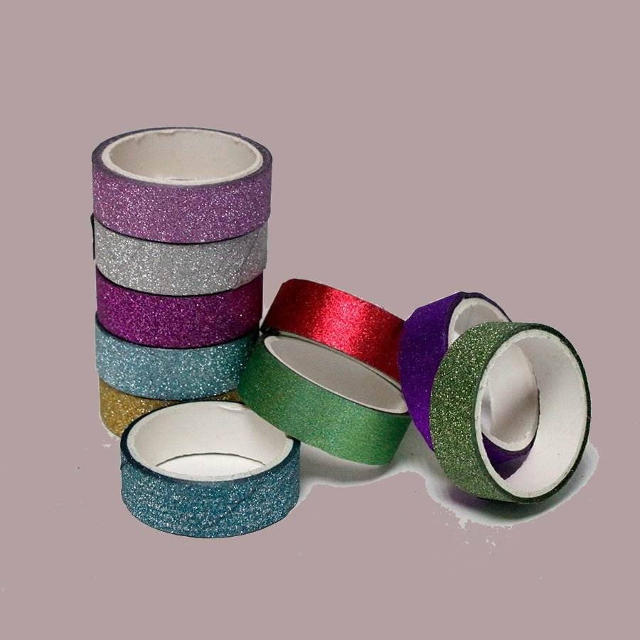 چسب نواری رنگی اکلیلی؛ سطح شفاف 2 نوع شیشه ای برق Glue