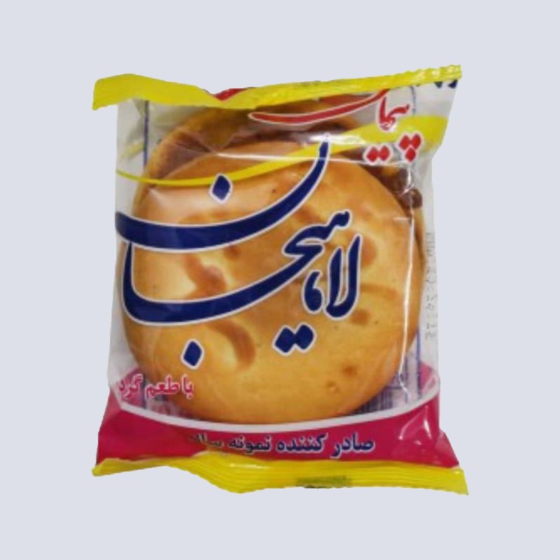 کیک و کلوچه پیمان لاهیجان؛ جعبه ای نایلونی 2 نوع شکلاتی یزدی Lahijan