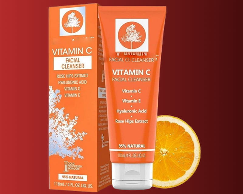 شوینده صورت ویتامین سی؛ مایع رنگ تیوپ نارنجی بازسازی پوست تولید Iran